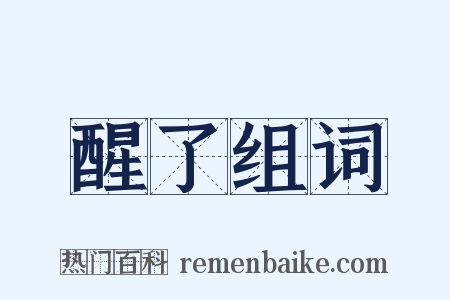 醒了组词是什么意思的图片